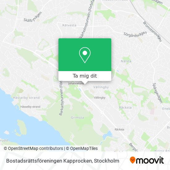 Bostadsrättsföreningen Kapprocken karta