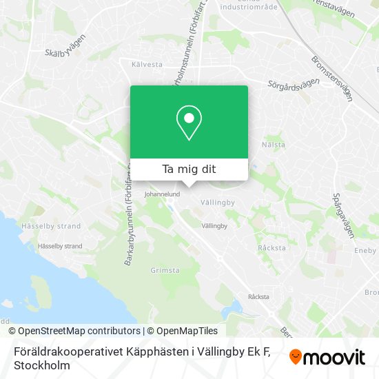 Föräldrakooperativet Käpphästen i Vällingby Ek F karta