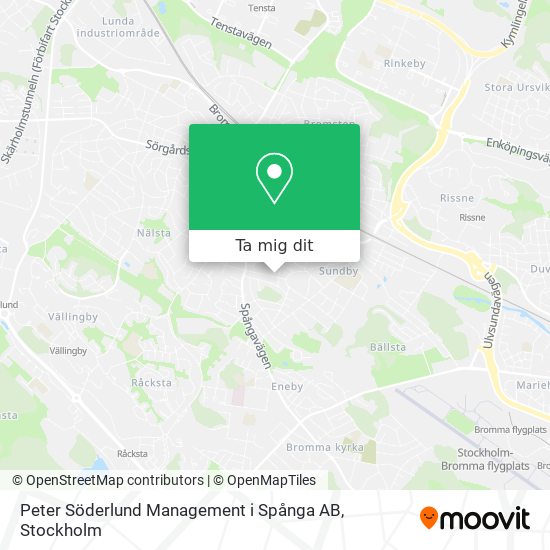 Peter Söderlund Management i Spånga AB karta