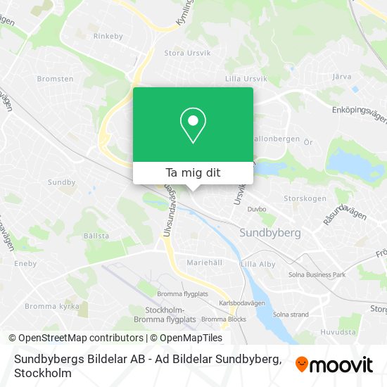 Sundbybergs Bildelar AB - Ad Bildelar Sundbyberg karta