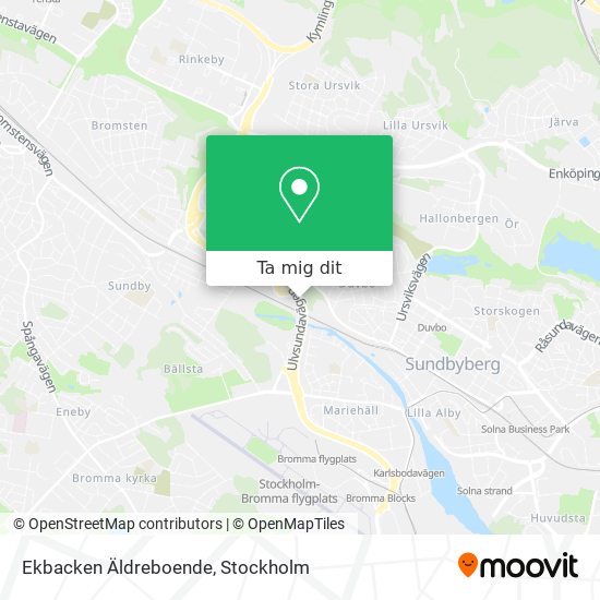 Ekbacken Äldreboende karta