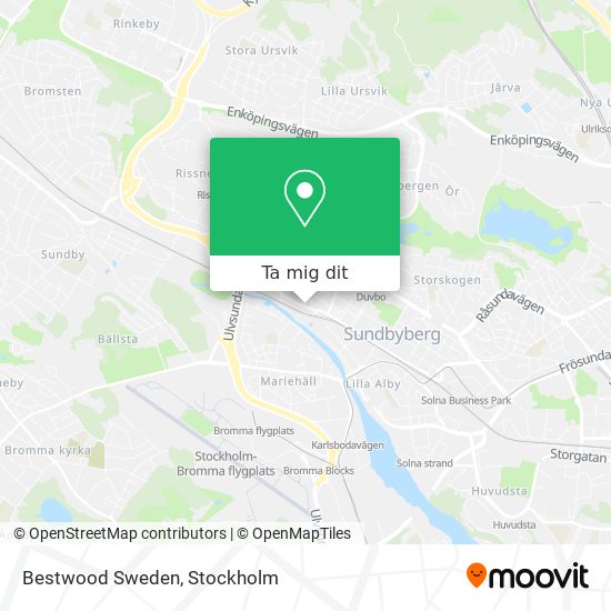 Bestwood Sweden karta