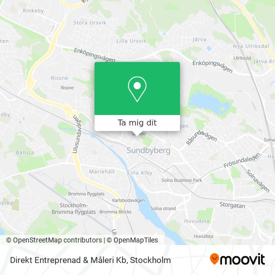 Direkt Entreprenad & Måleri Kb karta