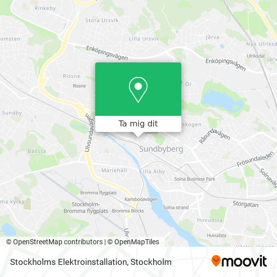 Stockholms Elektroinstallation karta