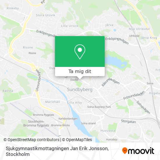Sjukgymnastikmottagningen Jan Erik Jonsson karta