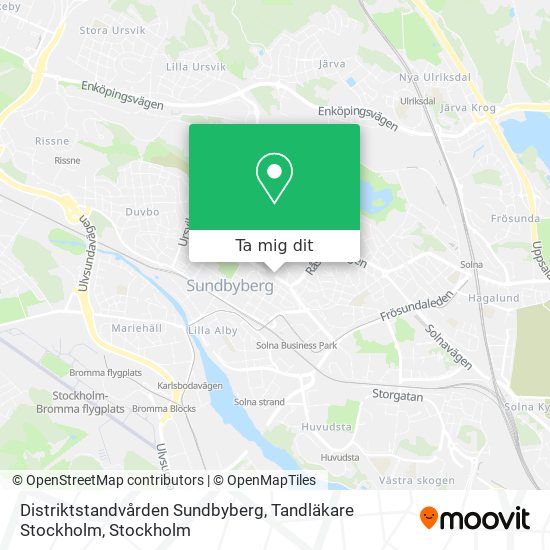 Distriktstandvården Sundbyberg, Tandläkare Stockholm karta