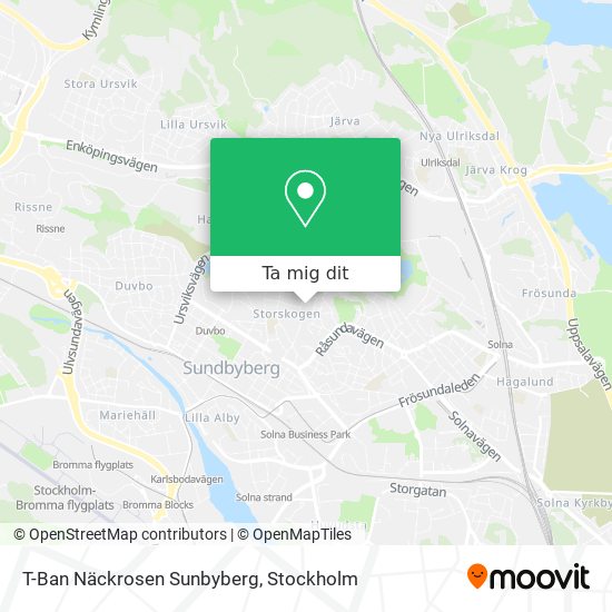 T-Ban Näckrosen Sunbyberg karta