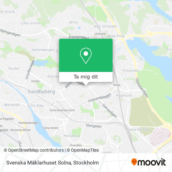 Svenska Mäklarhuset Solna karta