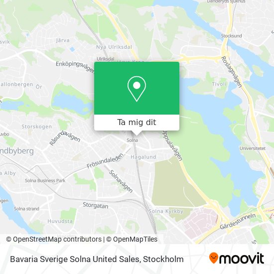 Bavaria Sverige Solna United Sales karta