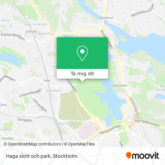 Haga slott och park karta