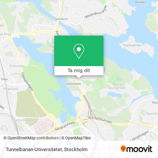 Tunnelbanan-Universitetet karta