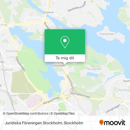 Juridiska Föreningen Stockholm karta