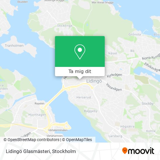 Lidingö Glasmästeri karta