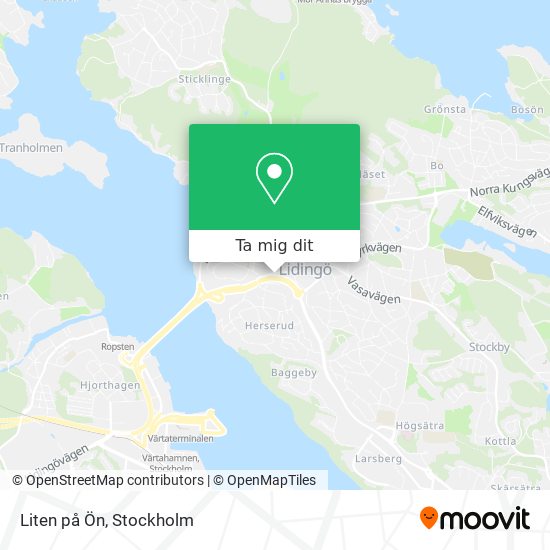 Liten på Ön karta