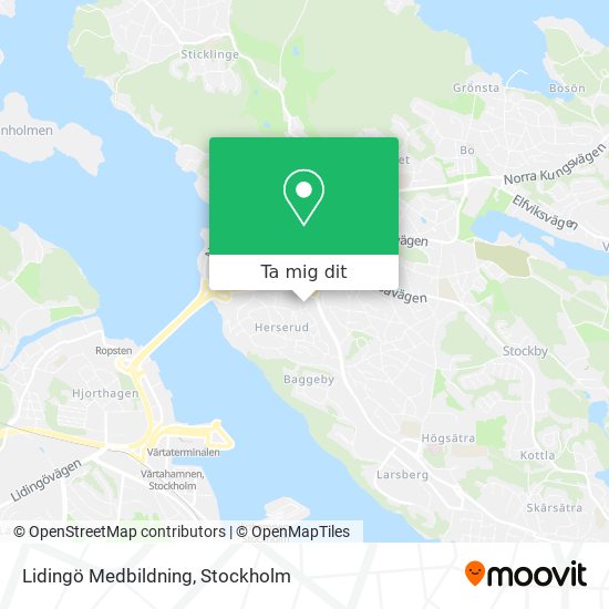 Lidingö Medbildning karta