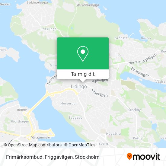 Frimärksombud, Friggavägen karta