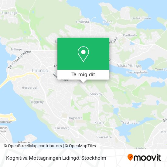 Kognitiva Mottagningen Lidingö karta