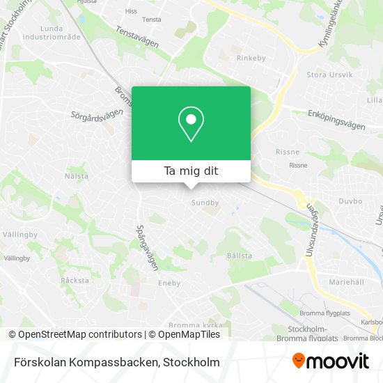 Förskolan Kompassbacken karta