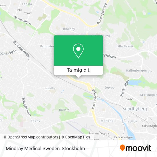 Mindray Medical Sweden karta