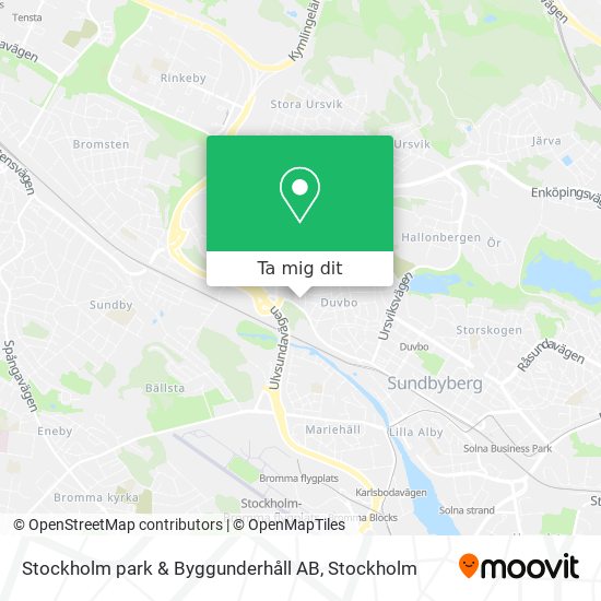 Stockholm park & Byggunderhåll AB karta