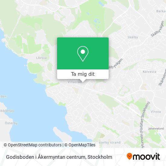 Godisboden i Åkermyntan centrum karta