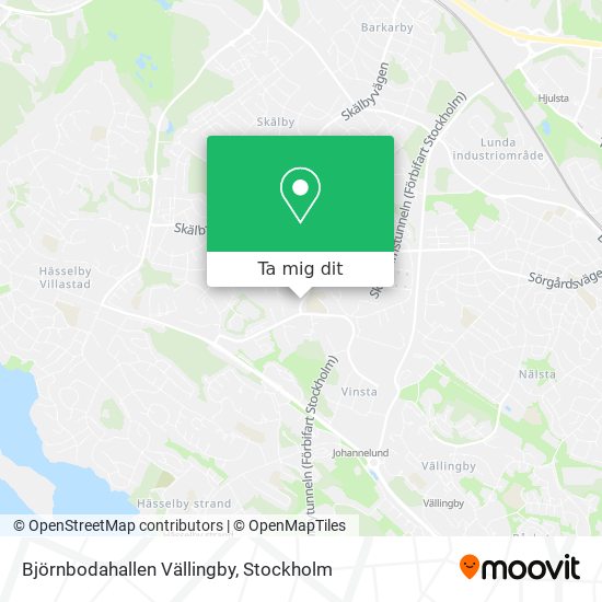 Björnbodahallen Vällingby karta