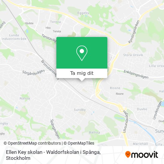 Ellen Key skolan - Waldorfskolan i Spånga karta