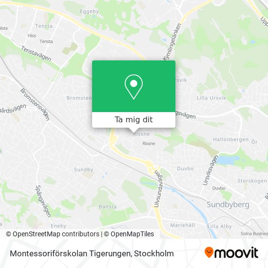 Montessoriförskolan Tigerungen karta