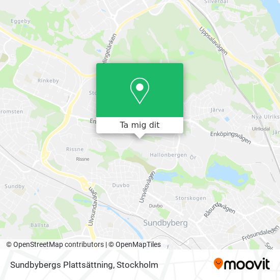 Sundbybergs Plattsättning karta