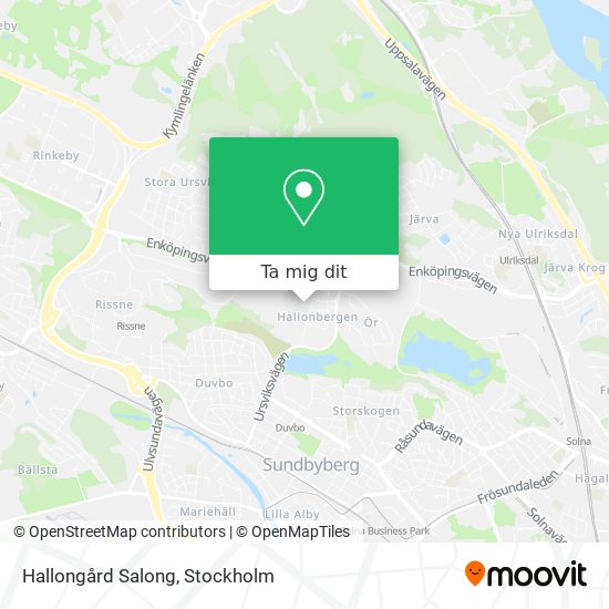 Hallongård Salong karta