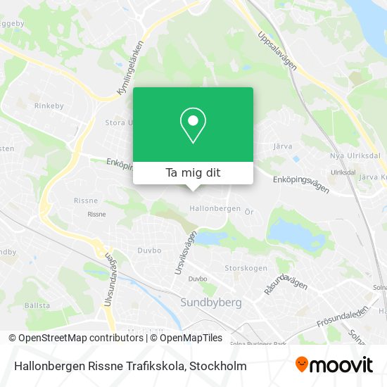 Hallonbergen Rissne Trafikskola karta