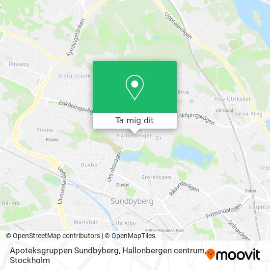 Apoteksgruppen Sundbyberg, Hallonbergen centrum karta