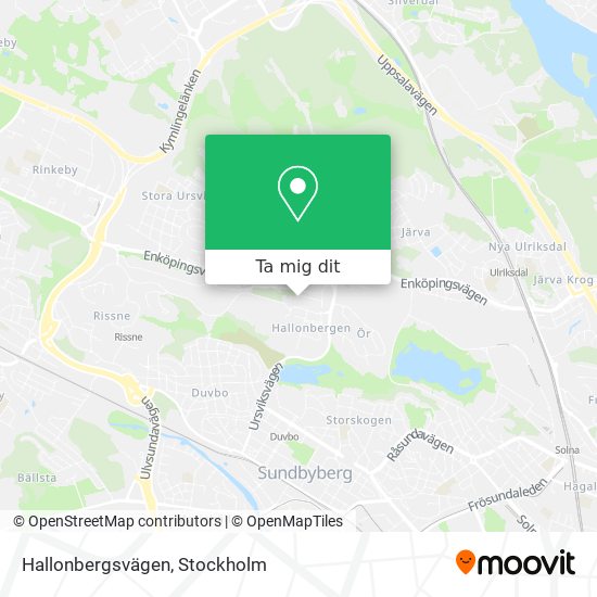 Hallonbergsvägen karta