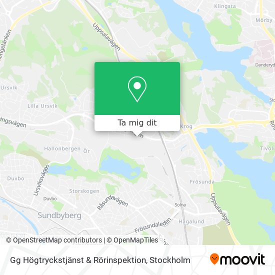 Gg Högtryckstjänst & Rörinspektion karta