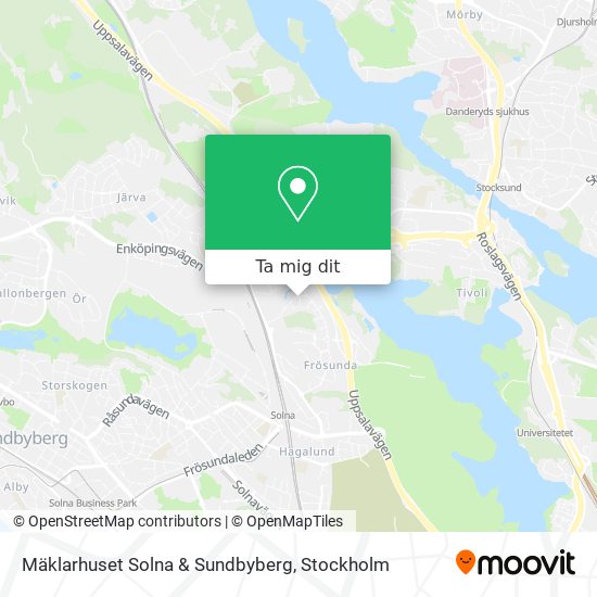 Mäklarhuset Solna & Sundbyberg karta