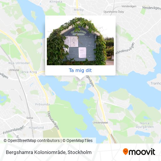 Bergshamra Koloniområde karta