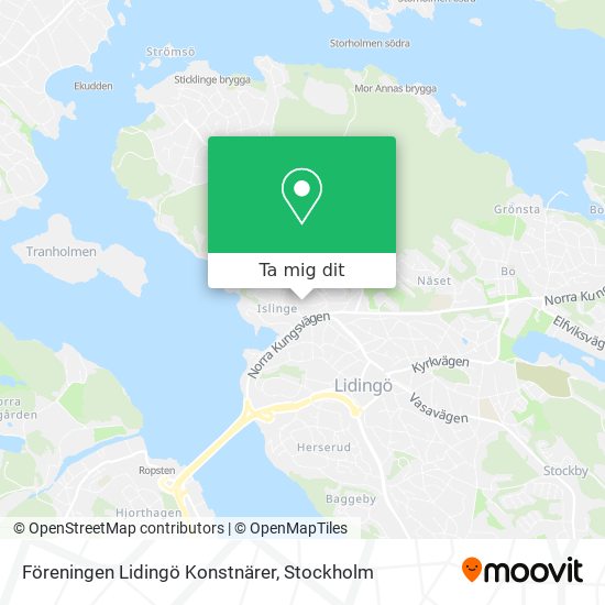 Föreningen Lidingö Konstnärer karta