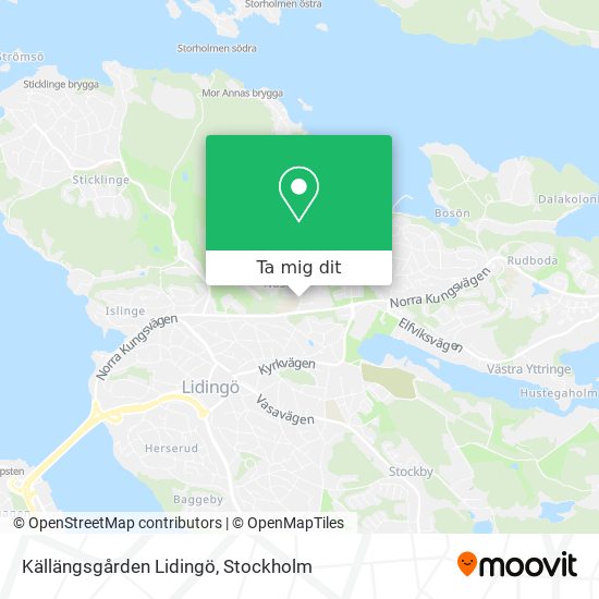 Källängsgården Lidingö karta