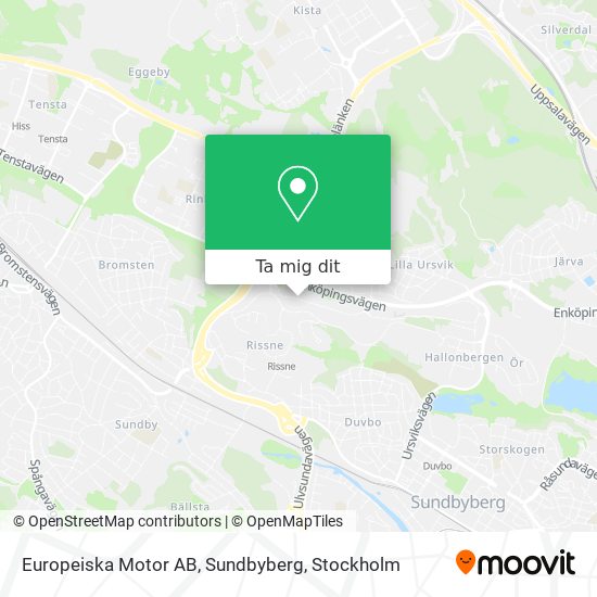 Europeiska Motor AB, Sundbyberg karta