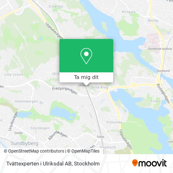 Tvättexperten i Ulriksdal AB karta