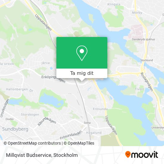Millqvist Budservice karta