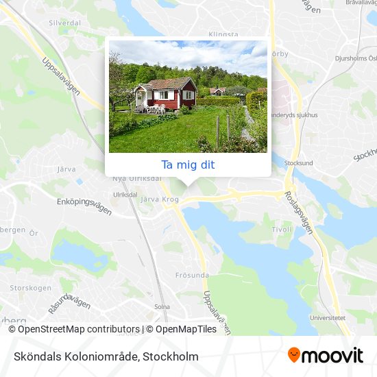 Sköndals Koloniområde karta