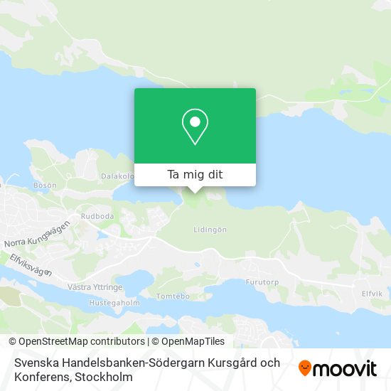 Svenska Handelsbanken-Södergarn Kursgård och Konferens karta