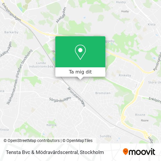 Tensta Bvc & Mödravårdscentral karta