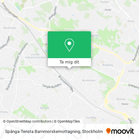 Spånga-Tensta Barnmorskemottagning karta
