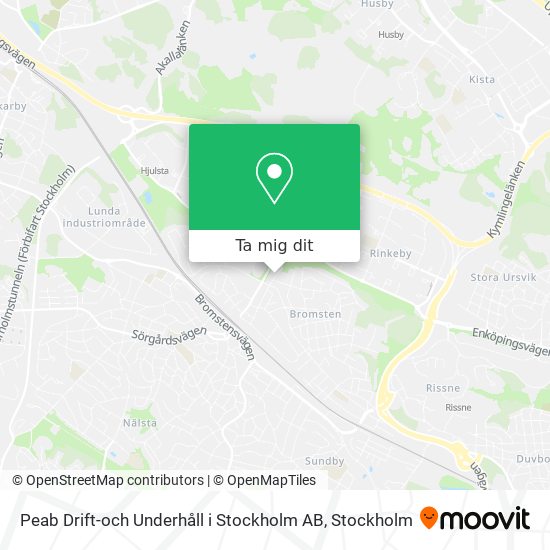 Peab Drift-och Underhåll i Stockholm AB karta