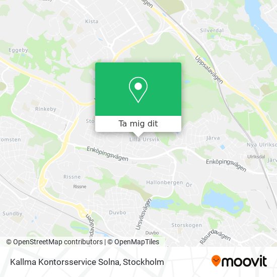 Kallma Kontorsservice Solna karta