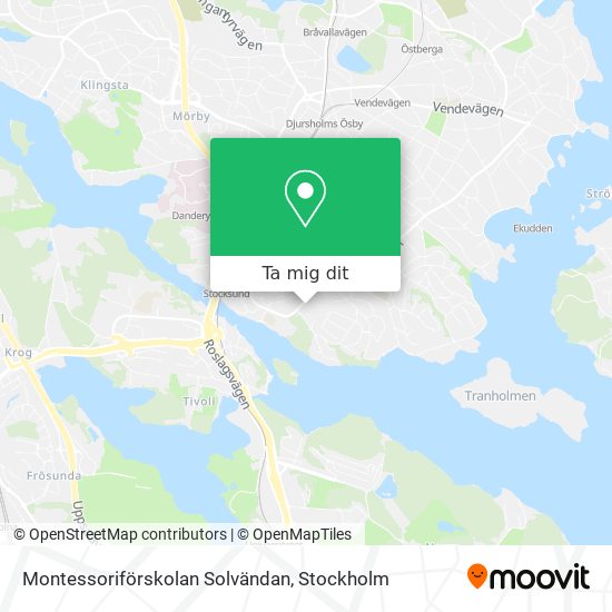 Montessoriförskolan Solvändan karta