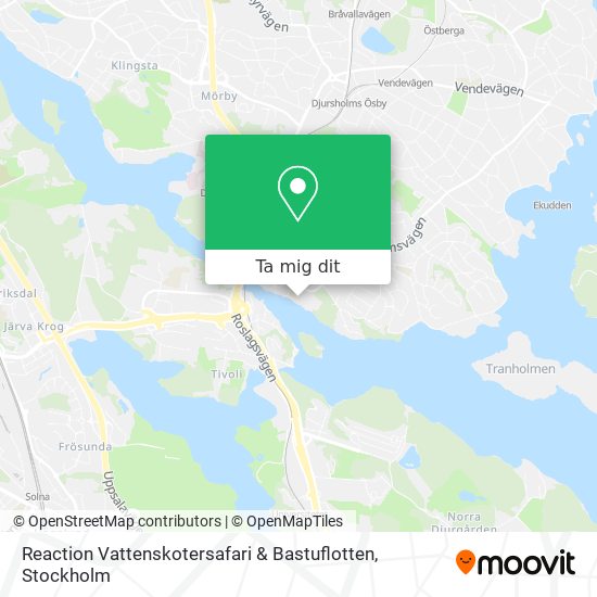 Reaction Vattenskotersafari & Bastuflotten karta