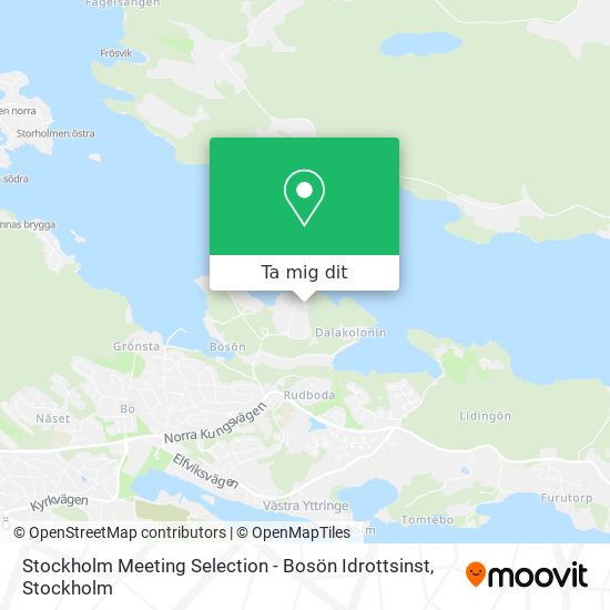 Stockholm Meeting Selection - Bosön Idrottsinst karta